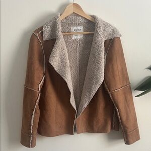 Dylan Tan Teddy Jacket with Cream Lining